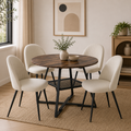 Mesa de Comedor Redonda Ø100 cm Industrial para 4 Personas | MooM Decó