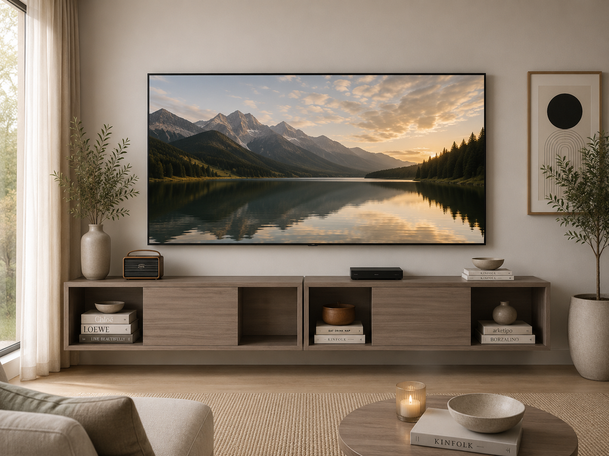 Mueble TV Colgante 120 cm Efecto Madera Marrón | MooM Decó